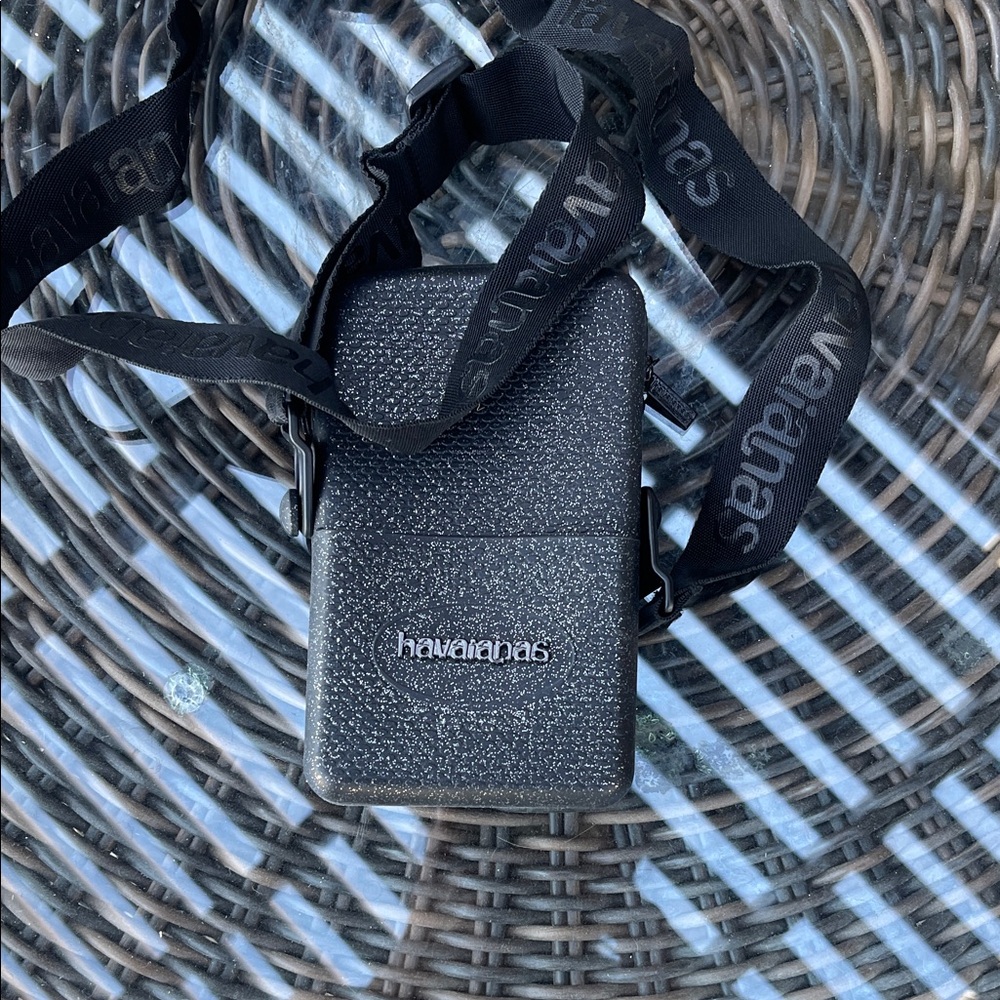 Havaianas Glitter Black Crossbody Bag Waterproof
